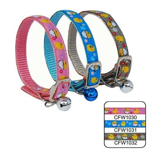 50sets 600Pcs/Lot (3 colors) Lively Pet Dog & Cat Chicks Embroidered Collar Waistband Style 1.0cm