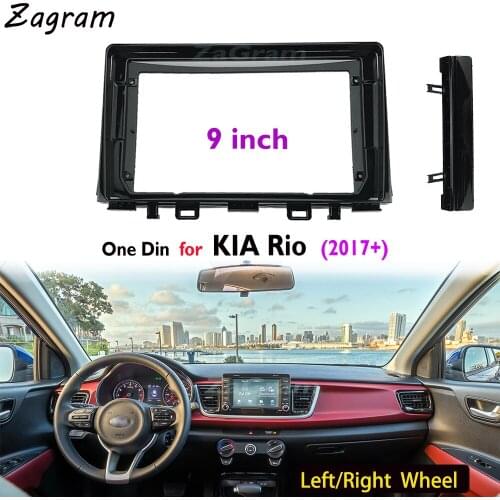 9 Inch 1 Din Car Video Fascia for KIA Rio 2017+ Panel Player Audio Dashboard Frame Dashboard Mount Kit