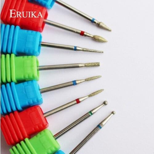 ERUIKA 8 Type Diamond Nail Drill Bit Rotary Burr Bit Pedicure Tools Electric Nail Manicure Machine Drill Accessories Nail Mills