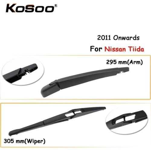 KOSOO Auto Rear Car Wiper Blade For Nissan Tiida,305mm 2011 Onwards Rear Window Windshield Wiper Blades Arm,Car Accessories