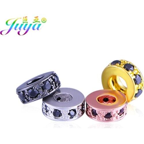 Wholesale DIY Jewelry Material Supplies Gold 7mm Metal Spacers Hole Charm Beads Accessories For Perle Jewelry Making