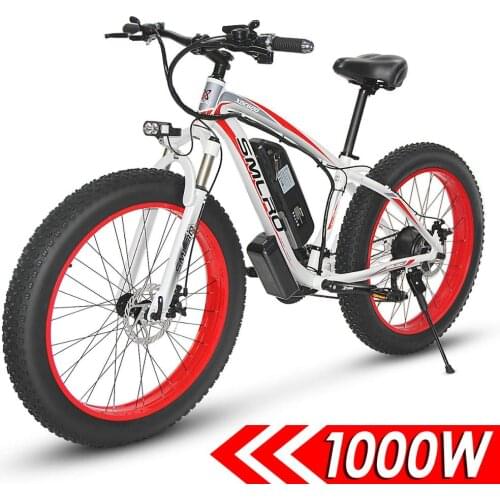 Super Quality Electric Bike 1000W 48V 26 Inch Lithium Battery Mountain Bike Snow Men Women E-bike Beach Urban Bicycle Hot Sell