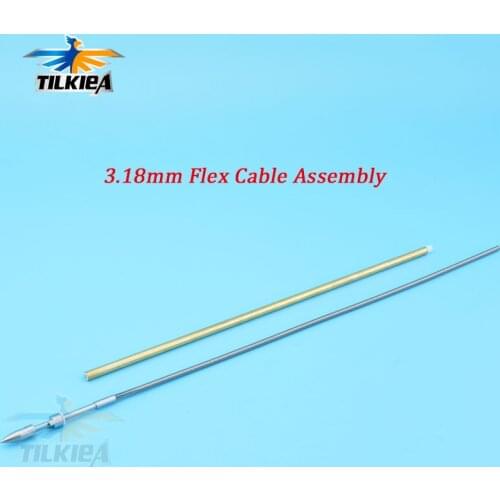 3.18mm 1/8'' Left Flexible Shaft With 3.18mm Prop Shaft Brass Tube Plastic Pipe Flex Cable 300mm Nut Drive Dogs for Rc Boat