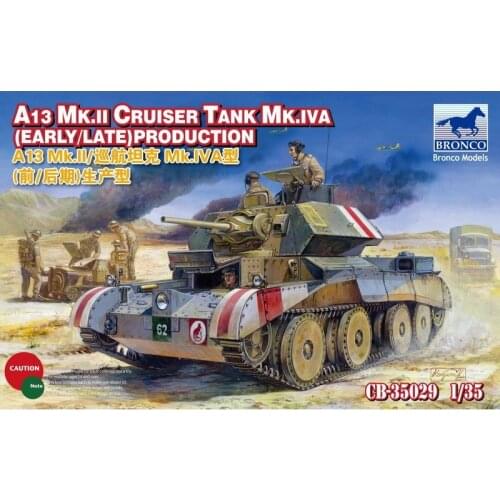 BRONCO CB35029 1/35 A13 Mk.II Cruiser Tank Mk.IVA (Early/Late) Production - Scale Model Kit