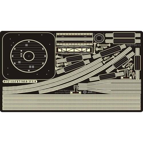 AM-WORKS NW70013 1/700 Railroad Tracks and Turn Table Pack - Upgrade Detail Set