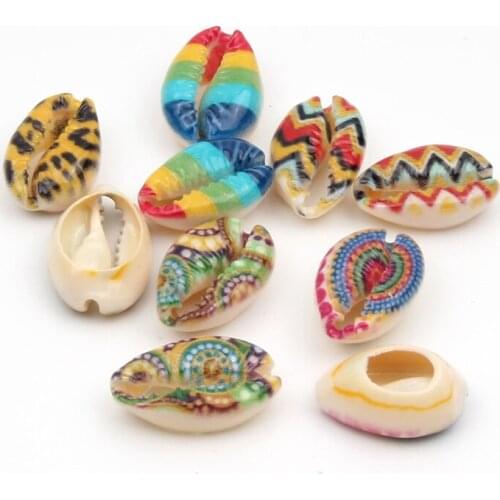 Mix 10pcs Oval Marine Natural Shell Spacer Beads 10-20mm Conch Loose Beads For Jewelry Making Diy Necklace Bracelet Accessories