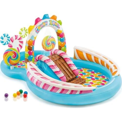 Cartoon Inflatable Swimming Pool Bath Tub for Kids Children Family Summer Outdoor Water Swimming Play Fun Center Toys with Slide