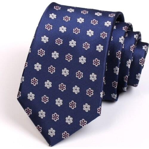 Mens Classic Business Tie 2020 New Design High Quality 7CM Blue Ties For Men Fashion Formal Neck Tie Business Suit Work Necktie
