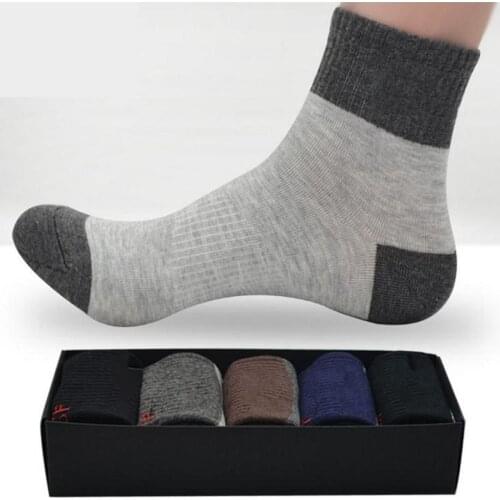 Adult Socks Mens cotton socks 5 Pairs/1 boxs Hosiery Men New Socks