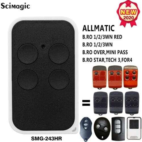 2020 new ALLMATIC MINI PASS BRO OVER B.RO 1WN RED B.RO STAR TECH 3 garage door remote control remote copy transmitter