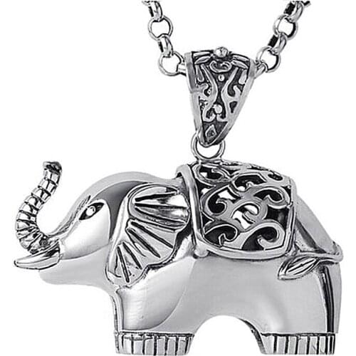 Vintage Elephant Pendant Necklace For Women Jewelry Ethnic Lady Silver 925 Necklace Female Choker Accessories Girl Birthday Gift