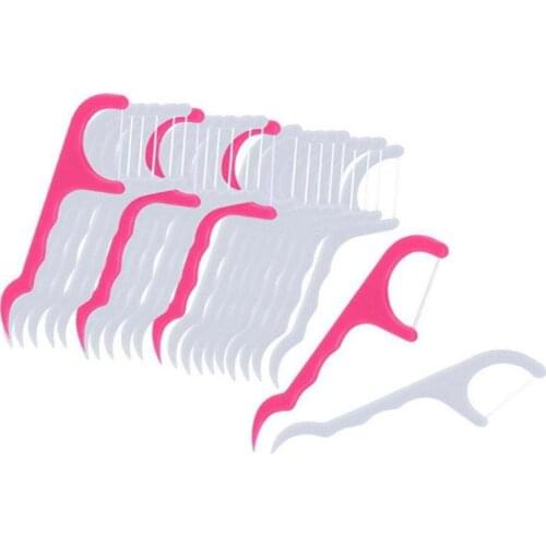 20Pcs/Pack Disposable Dental Floss Picks Sticks Interdental Brush 2 In 1 Plastic Toothpick Cleaning Mouth Oral Care Cleaner