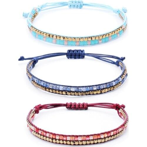 Braided MIYUKI Antique Pearl Bracelet Jewelry Color Mixing