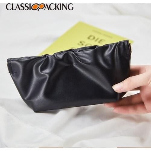Simple Fashion Cosmetic Bag Women Handbags PU Leather Makeup Bag Small Organizer Make Up Bag Purses Neceser Mujer Kawaii Pouch