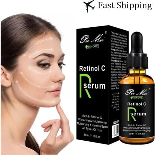 Retinol C Anti Aging Whitening Facial Serum Moisturizing Brighten Skin Shrink Pores Anti Wrinkle Remove Freckle Face Skin Care