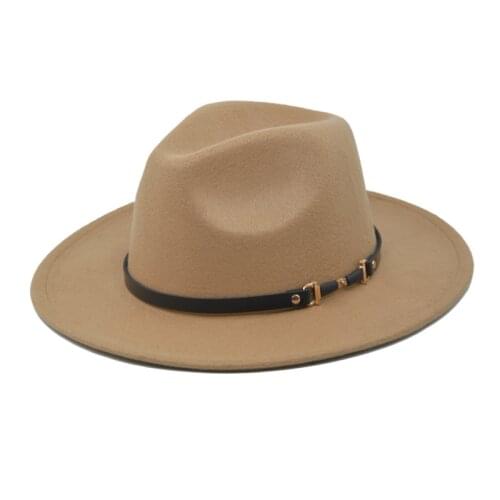 9 Colors Women Men Wool Vintage Gangster Trilby Felt Fedora Hat With Wide Brim Gentleman Elegant Lady Winter Autumn Jazz Caps