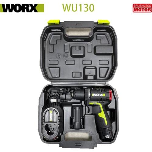 WORX WU130 12V Brushless Motor Drill Cordless Electric Drill Screwdriver 30Nm Professional Power Tools WIthink Bag Or Box