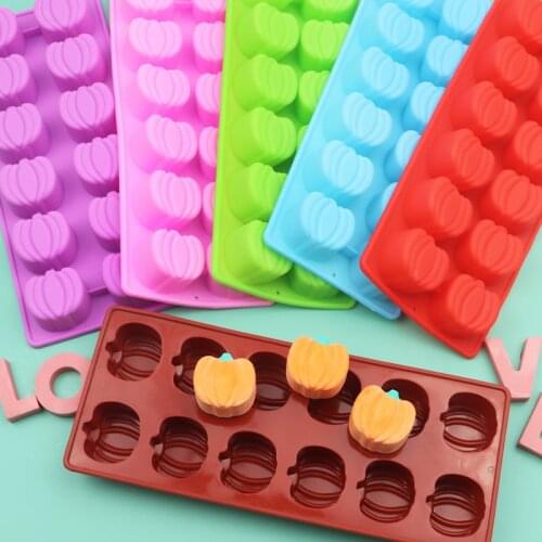 Halloween Silicone DIY Mold Pumpkin Cake Chocolate Mold Decoration Tools Baking Mold Random Color Baking Kitchen Accessories