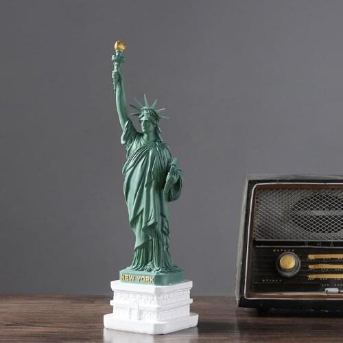 Statue of Liberty Replica Lady Liberty Enlightening the World Sculpture Resin Figure Home Decor Decoration Miniature Accessories