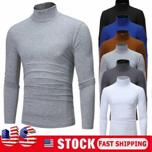 Winter MenS Sweater 2019 New Autumn MenS Turtleneck Solid Color Casual Sweater Mens Slim Fit Brand Knitted Pullovers