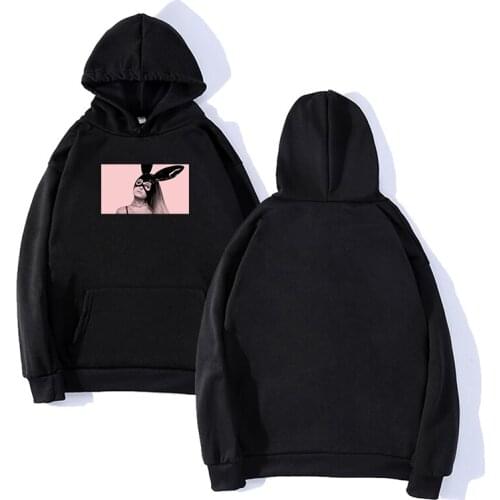 Ariana Grande Oversize Turtlenecks Cute Hoodie Sweatshirt Women Streetwear Hooded Fashion Winter Autumn Clothes Pullovers