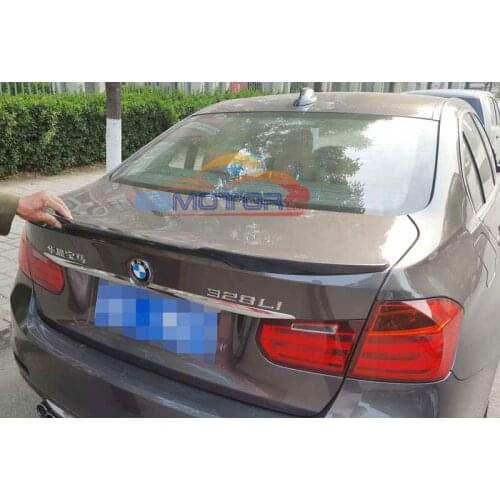 Real carbon fiber V style trunk spoiler for BMW 3-Series F30 F80 M3 4D Sedan 2012UP B244F