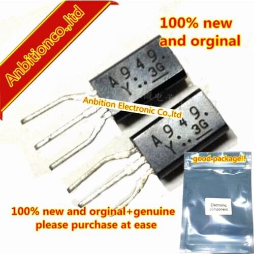 10pcs 100% new and orginal 2SA949 A949 TO-92L MOS PNP TRANSISTOR (DRIVER STAGE AUDIO AMPLIFIER, HIGH VOLTAGE SWITCHING in stock
