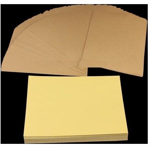 100PCS A4 blank Self Adhesive Paper for Laser Inkjet Printer Packaging Label Sticky Kraft Paper