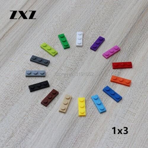 100PCS/LOT Kids Toys Plate 1 X 3 Short Building Blocks DIY Toys 3623 Enlighten Building Bricks Assembles Particles