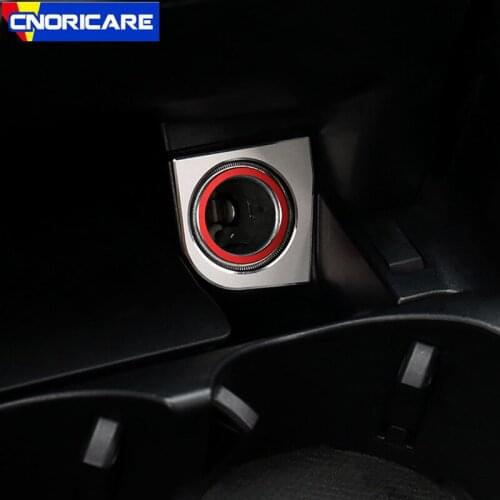 Car Central Cigarette Lighter Sequins Decoration Sticker Trim For Mercedes Benz C Class W205 GLC X253 2015-17 Interior Decals