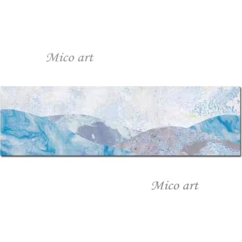 Large Size Blue Color Design Oil Painting Unframed Abstract Canvas Art Hot Selling Canvas Acrylic Paintings For Wall Decoration