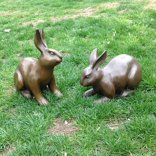 Bronze statue of rabbit animal ornaments art crafts jewelry Home Furnishing Birthday wedding gift feng shui ornaments