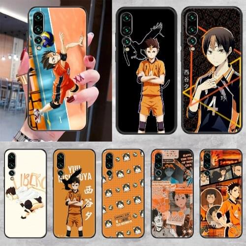 Yu Nishinoya Haikyuu Phone case For Huawei P Mate P10 P20 P30 P40 10 20 Smart Z Pro Lite 2019 black art shell pretty bumper