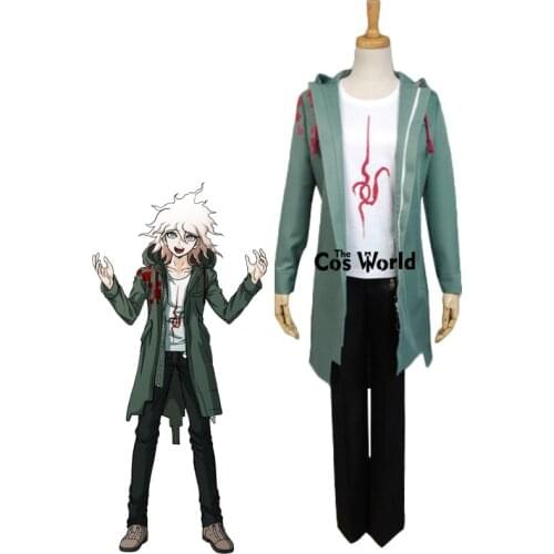 Danganronpa 2: Goodbye Despair Nagito Komaeda Uniform Jacket Tops Pants Outfit Anime Games Cosplay Costumes