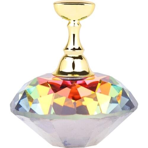 Navida 1 Set Crystal Practice Stand Base Display Stand DIY Showing Shelf Alloy False Nail Tip Holder Manicure Tools