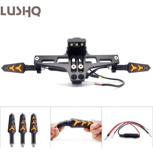 Scooter Plate Holder Motorcycle License Plate Light Support de Plaque For Para Burgman 400 honda msx Registration Plate Holder