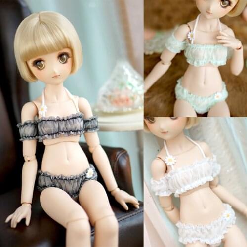 D03-P462 children toy BJD DD SD MSD 1/6 1/4 1/3 dolls clothes Blue halterneck bikini underwear set