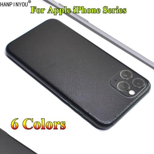 For Apple iPhone 8 7 6 Plus 11 Pro Max New Luxury Ultra Thin Back Full Matte Decals Imitation Leather Sticker Protect Cover Film