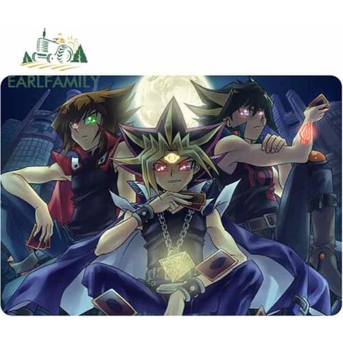 EARLFAMILY 13cm x 7.2cm for Duel Monsters Motorcycle Car Stickers Personality Creative Stickers Anime Occlusion Scratch Decals