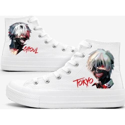 Anime cartoon students high help canvas shoes casual comfortable men and women college Tokyo Ghoul cosplay cos shoes fashion