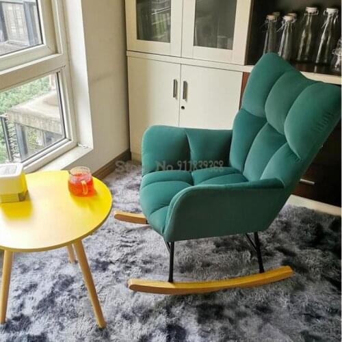 Nordic lazy sofa rocking chair balcony reclining home small apartment bedroom living room recliner leisure single rocking chair