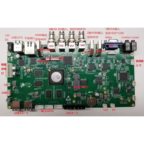 For Hess Hi3531D Development Board 2 HDMI4K30 4 SDI1080P30 VGA Automatic Adaptation