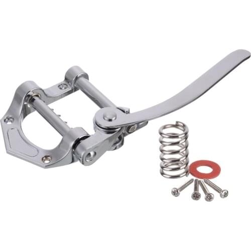 Mayitr Horseshoe B5 Style Tailpiece Tremolo Unit Vibrato for SG LP Tele Guitar Electric Guitar Parts & Accessories Metal Silver