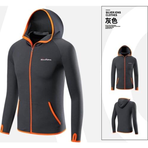 Fishing Clothing Hooded Men Jacket Anti UV Anti-Bacteria Shirts Waterproof Quick-Drying Coat Outdoor Long Sleeve Tshirt