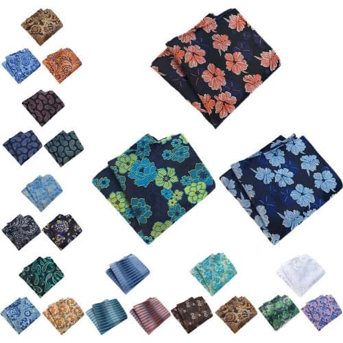 3 Packs Men’s Paisley Floral Pocket Square Handkerchief Wedding Party Hanky BWTHZ0358