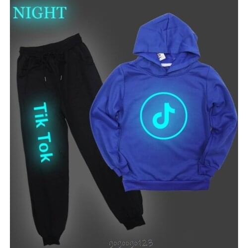 Autumn boy clothes girl clothes childrens clothing Tik Tok hot stamping printing childrens clothing set