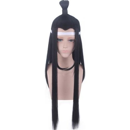 Mo Dao Zu Shi LAN WANG JI Cosplay Wig Anime long straight black hair Grandmaster of Demonic Cultivation synthetic wigs