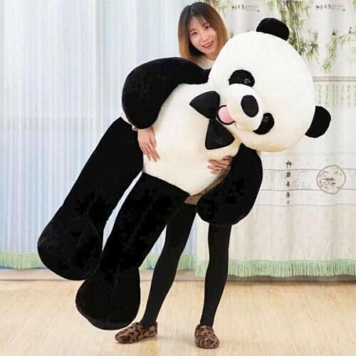160cm/63" Panda Plush Toy Kids Home Bed Pillow Panda Stuffed Animals Toy Gift Cotton Gift Birthday Reward Padding Plush Toys