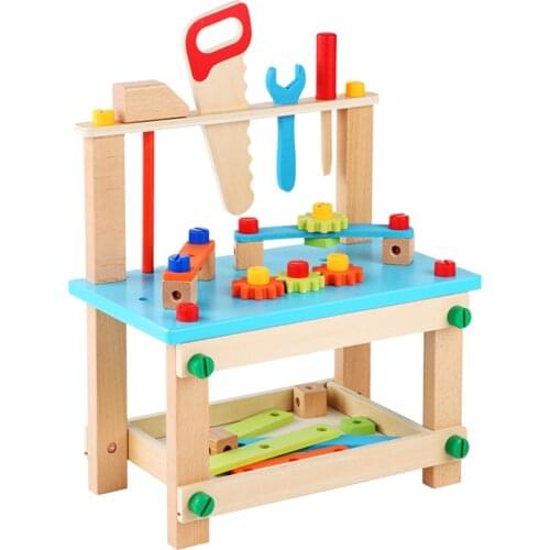 Montessori Early Educational Puzzles Toys Wooden Construction Toy Innovative Educational DIY Chair Kids Preschool Sensory Toys