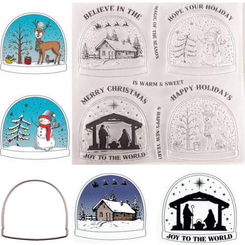 Christmas series stamp Metal Cutting Dies Stitched DIY Scrapbooking Stamps Craft Embossing Die Cut Making Stencil Template New